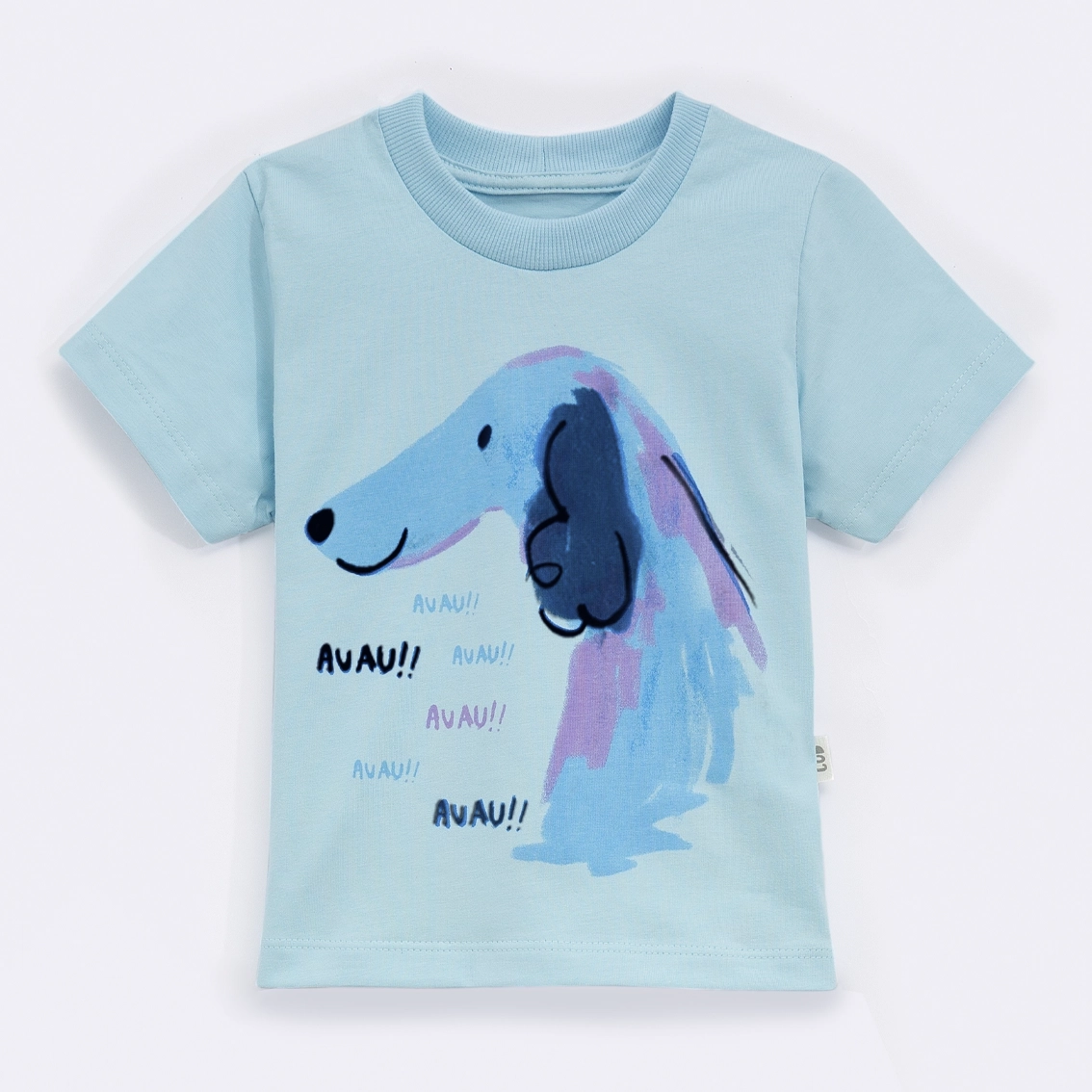 Camiseta Manga Curta Azul Silk Cãozinho