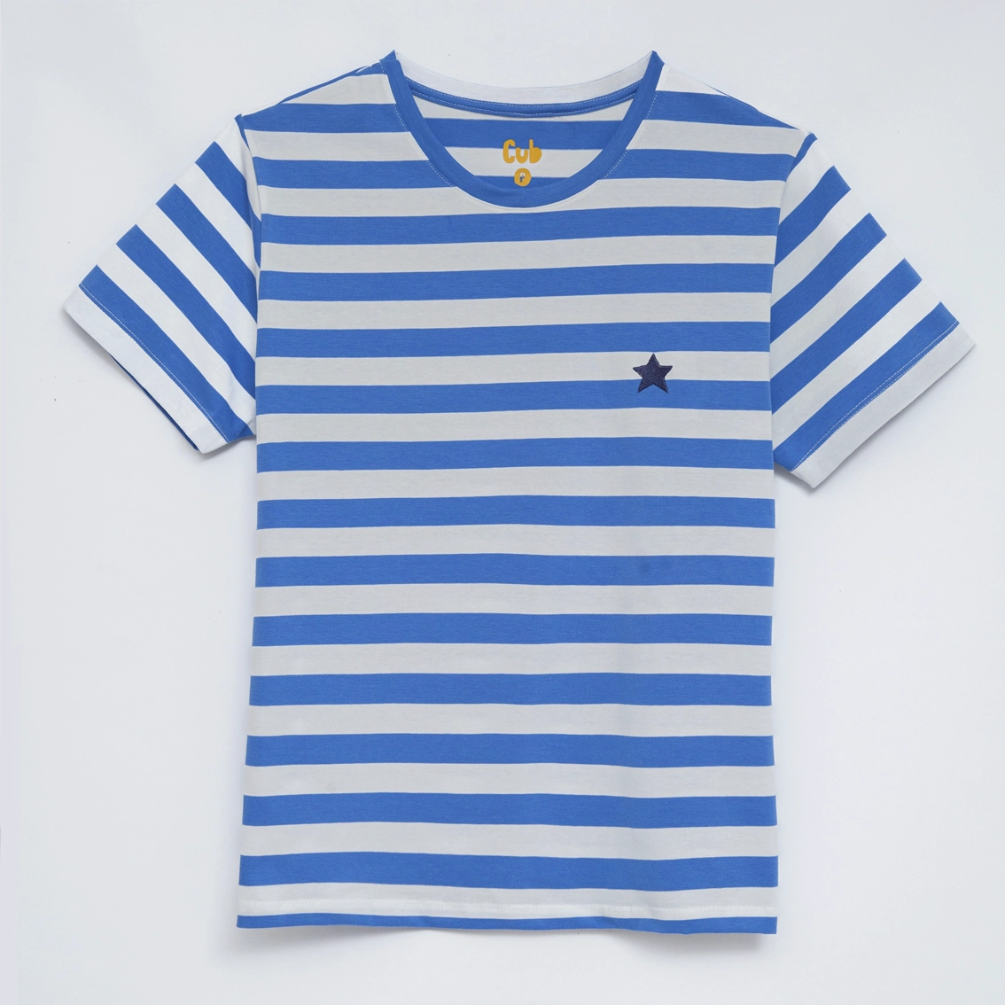 Camiseta Adulta Listrada Azul