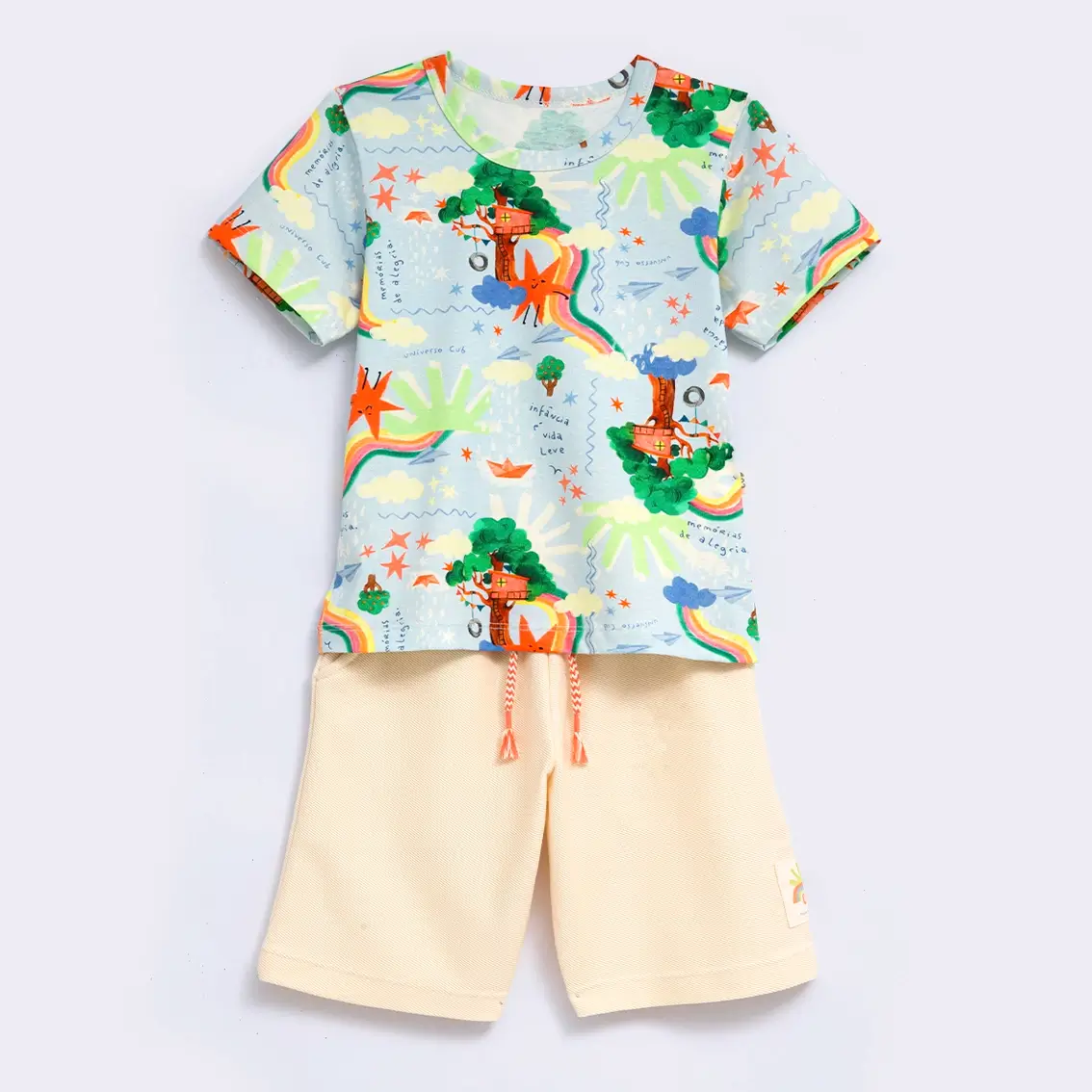 Conjunto Camiseta e Bermuda Infância