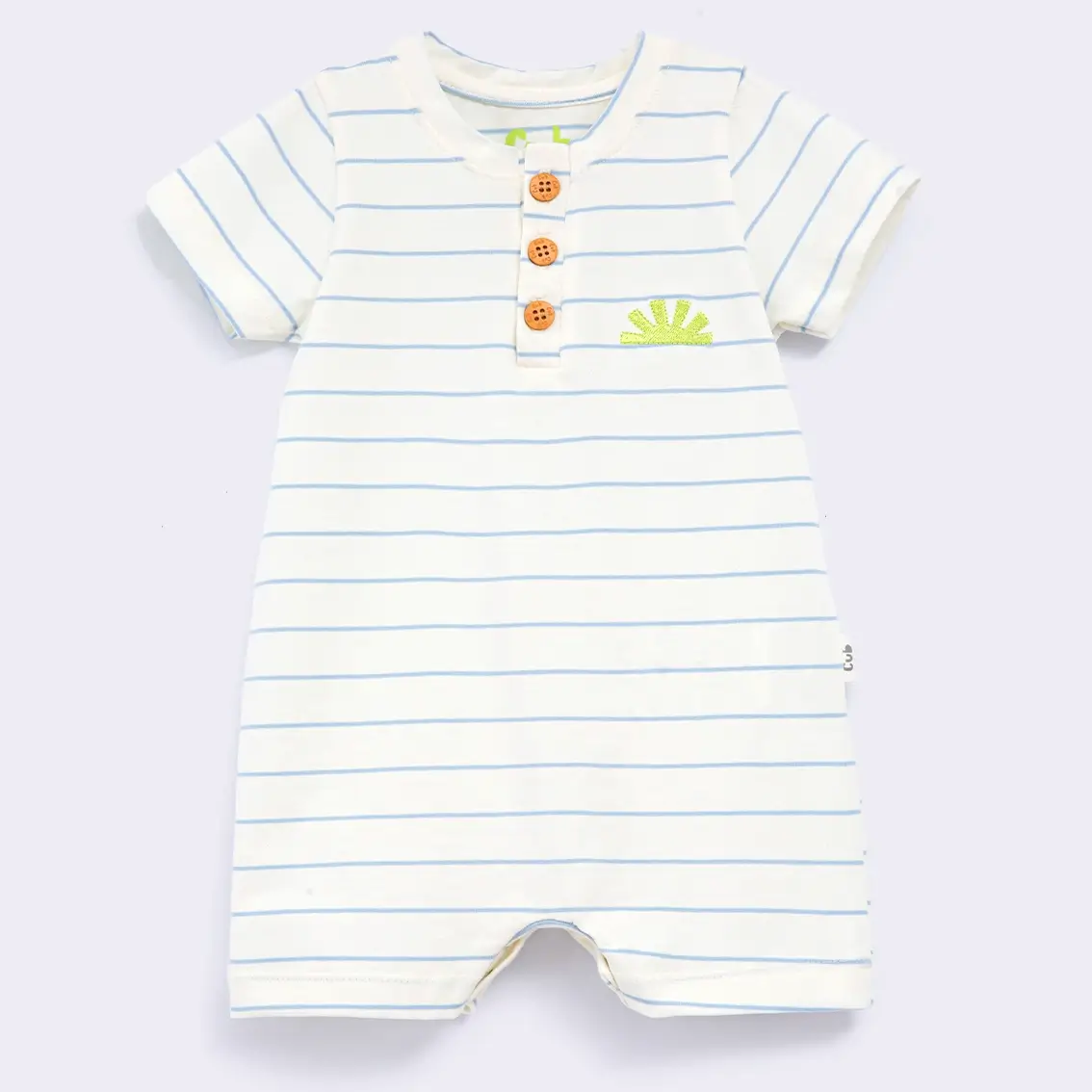 Macaquinho Listrinhas Bordado Sol