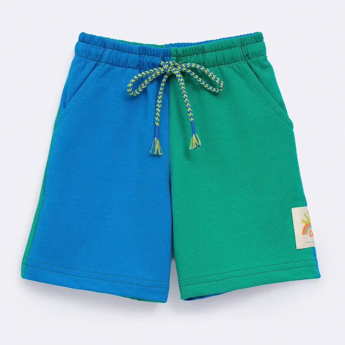 Bermuda Molecotton Azul e Verde