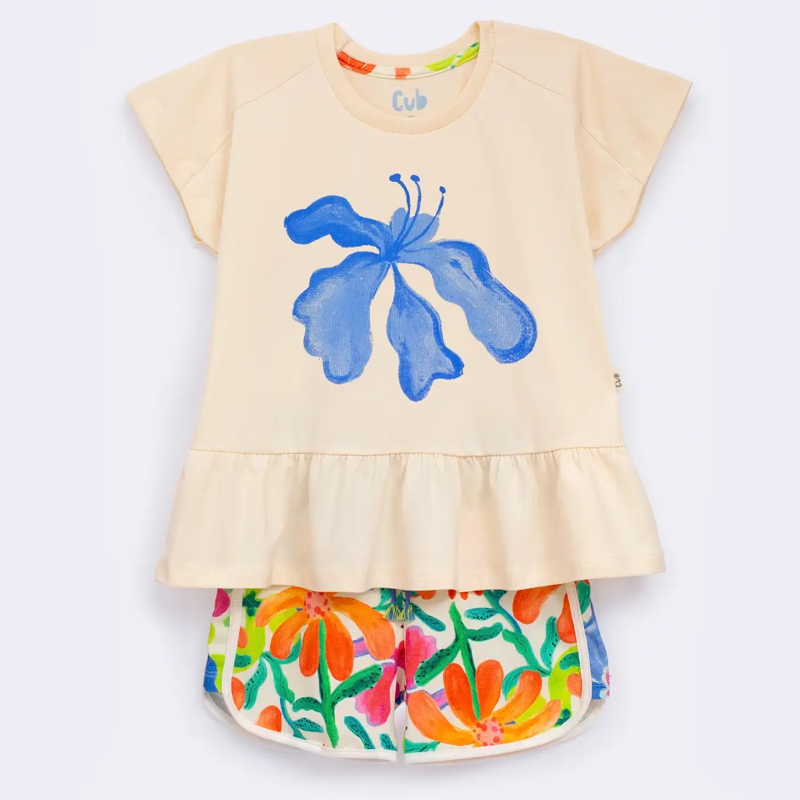 Conjunto Blusa e Short Jardim Oceânico