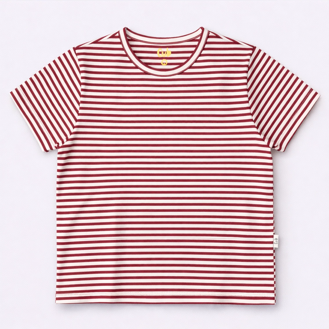 Camiseta Adulta Masculina Listras Vermelhas