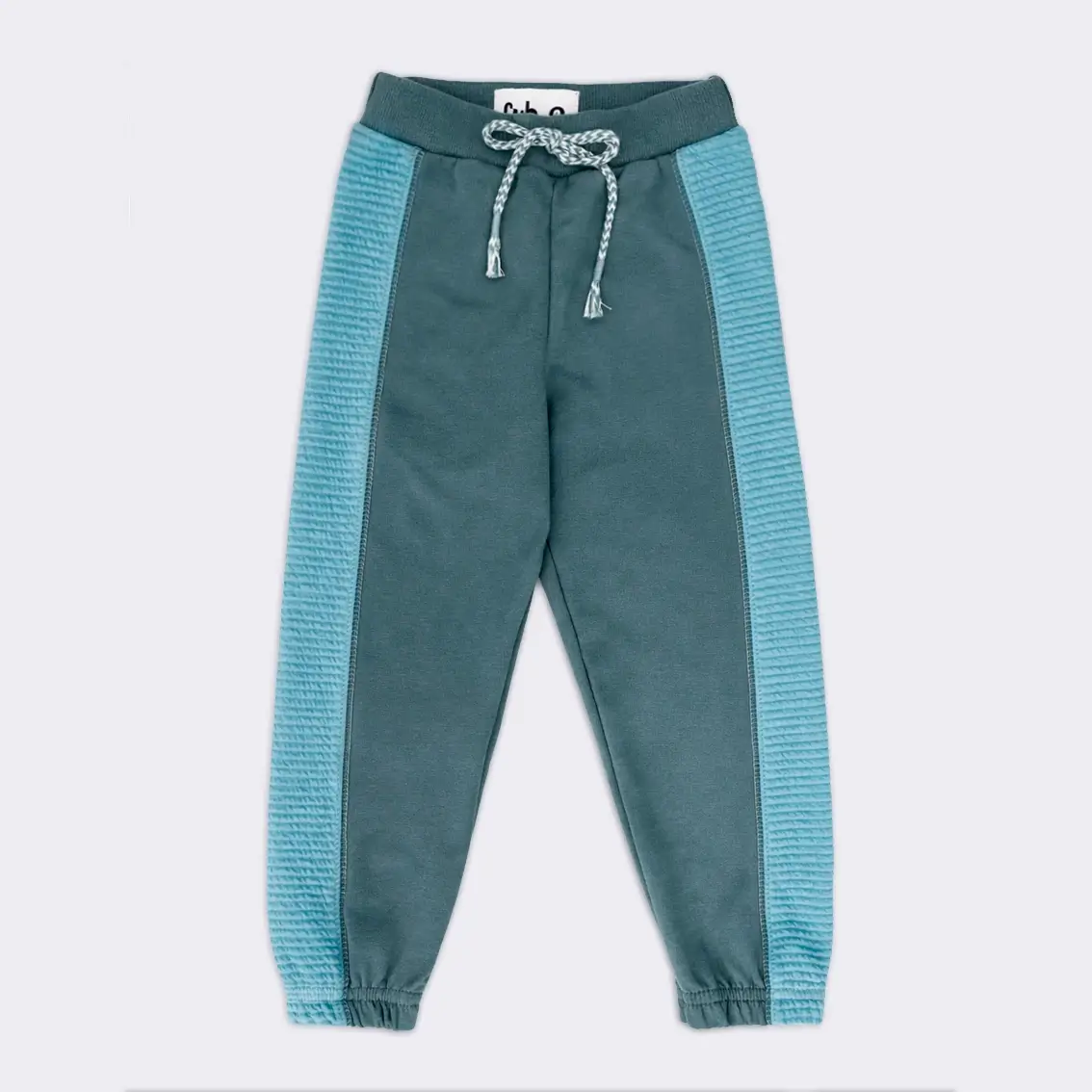 Calça de Molecotton Verde Escura com Faixa Azul